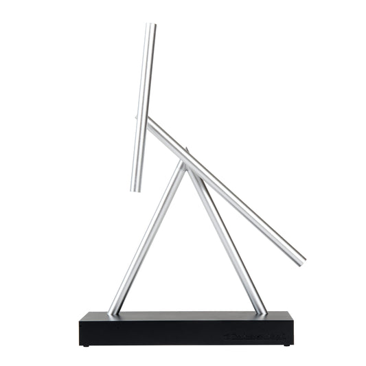 The Swinging Sticks desktop kinetic sculpture front view, a captivating desk centerpiece.