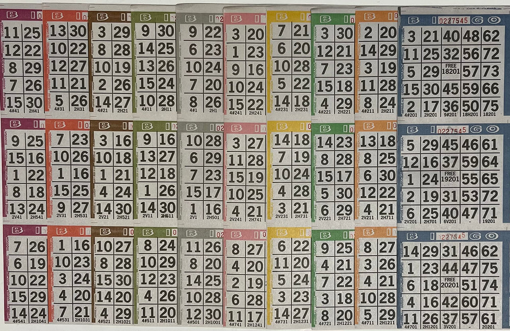 The Ticket Gurus bingo books set with 10-color sheets for group bingo