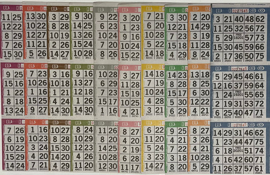 The Ticket Gurus bingo books set with 10-color sheets for group bingo