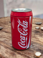 Coca Cola Can Bank by The Tin Box Company, accessible removable lid enables easy deposits.