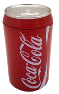 The Tin Box Company Coca Cola Can Bank with Removable Lid, red, perfect for kid-friendly savings.