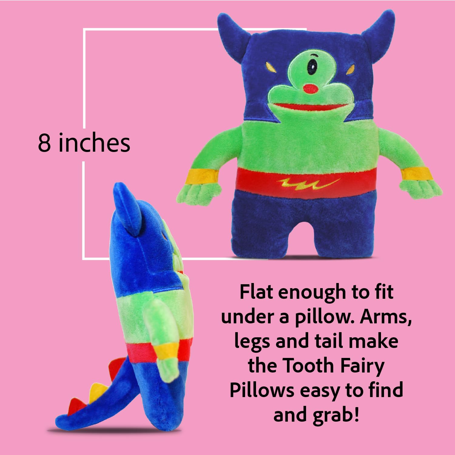 The pocket detail image shows the large mouth pocket perfect for coins, notes, or tiny treats.