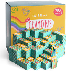 THE TWIDDLERS 288-box value pack crayon display for classrooms