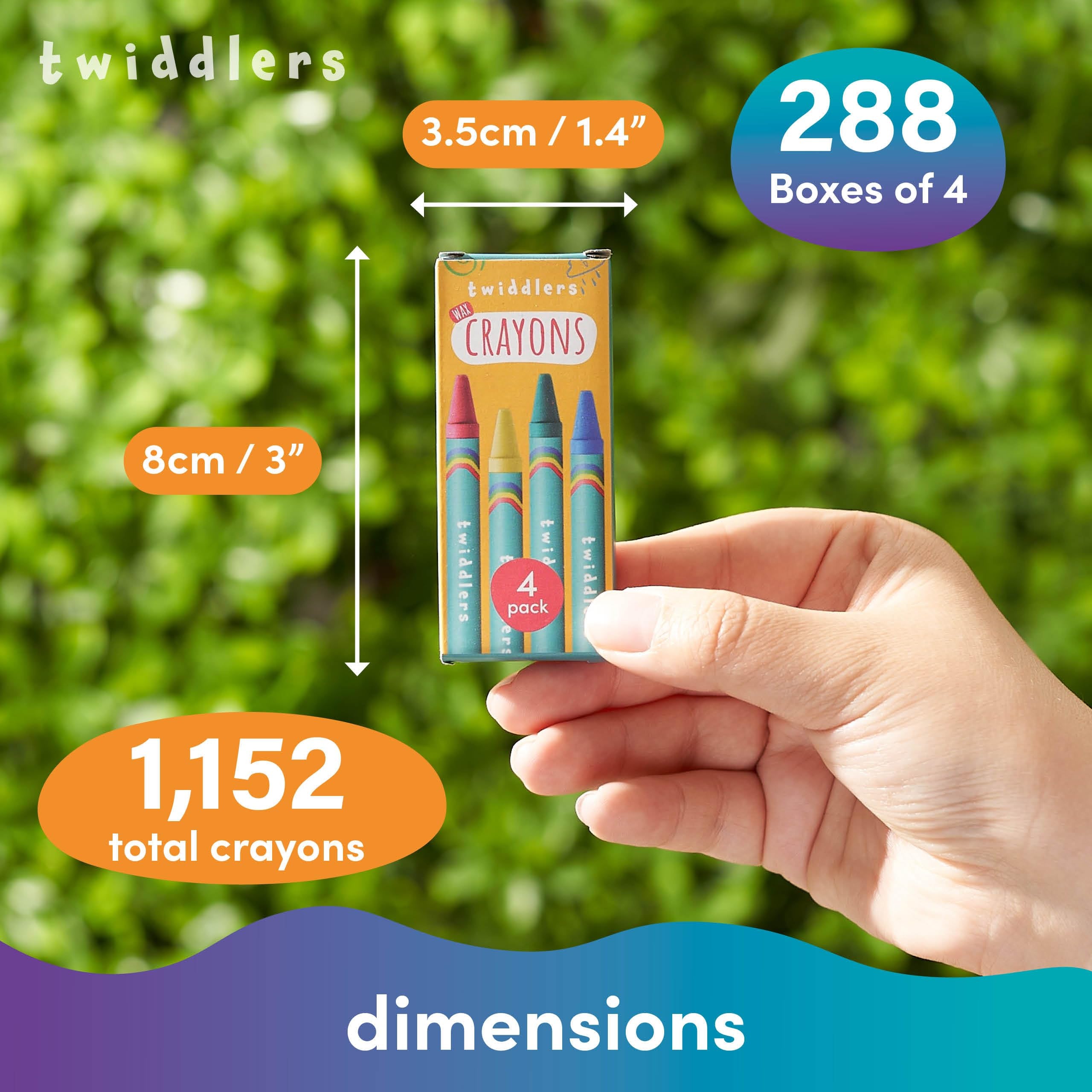 THE TWIDDLERS non-toxic crayons in safe classroom packaging