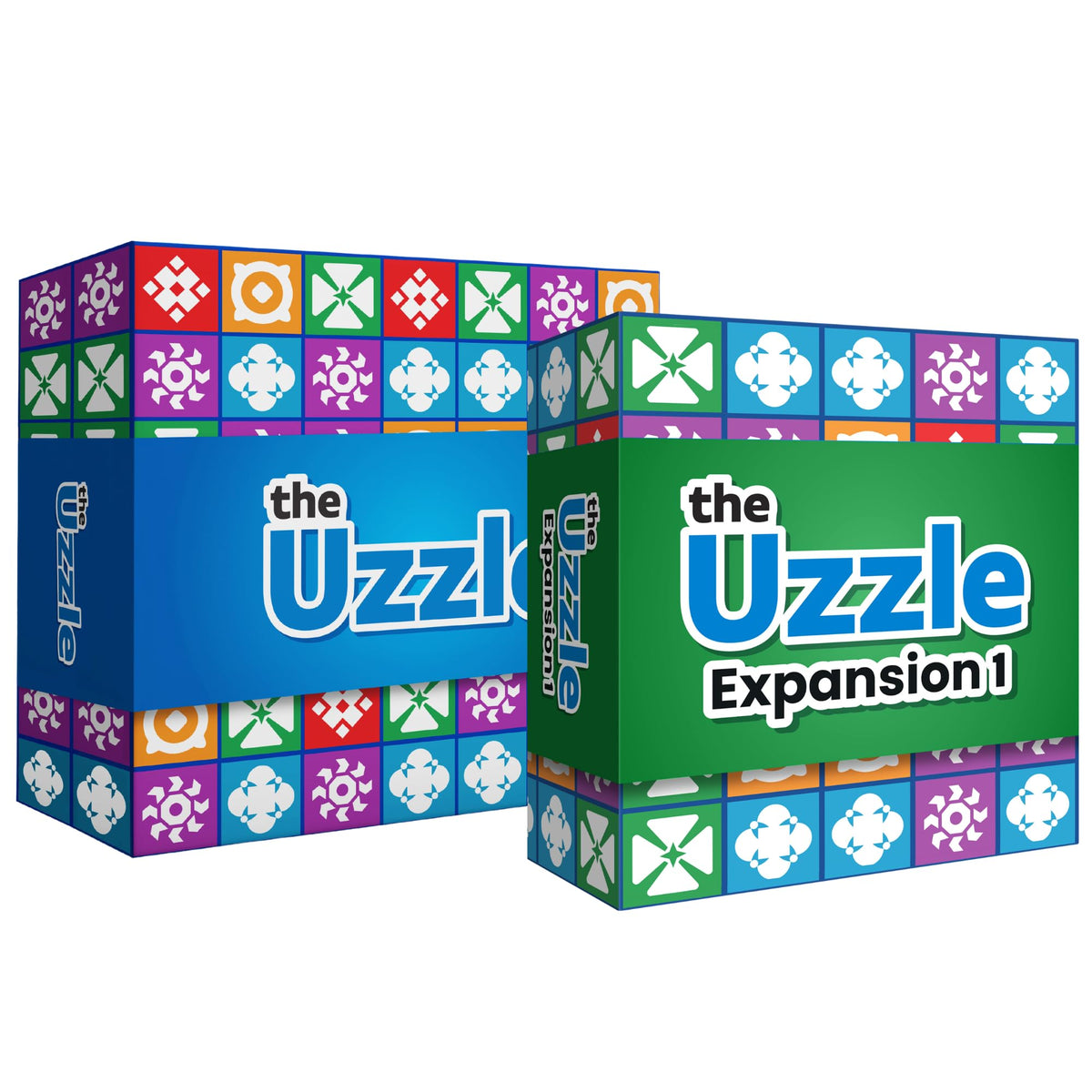 The Uzzle base game with 100 puzzles enhancing family puzzle nights.