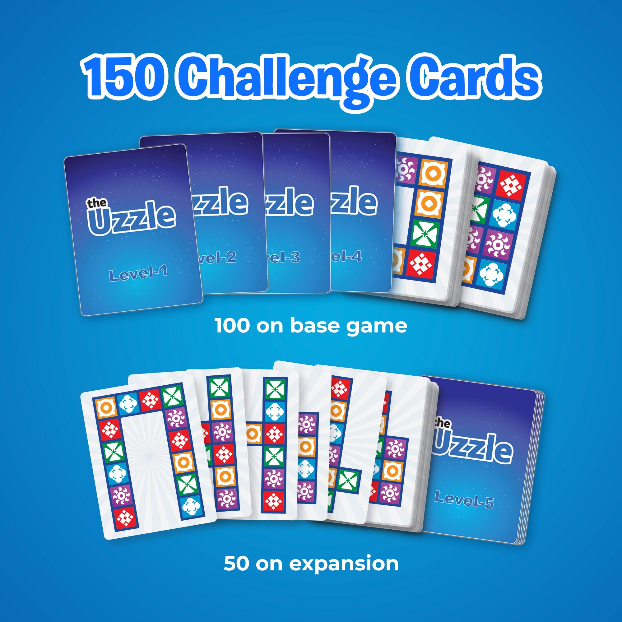 A complete family game night kit from The Uzzle for cooperative play and brain games.