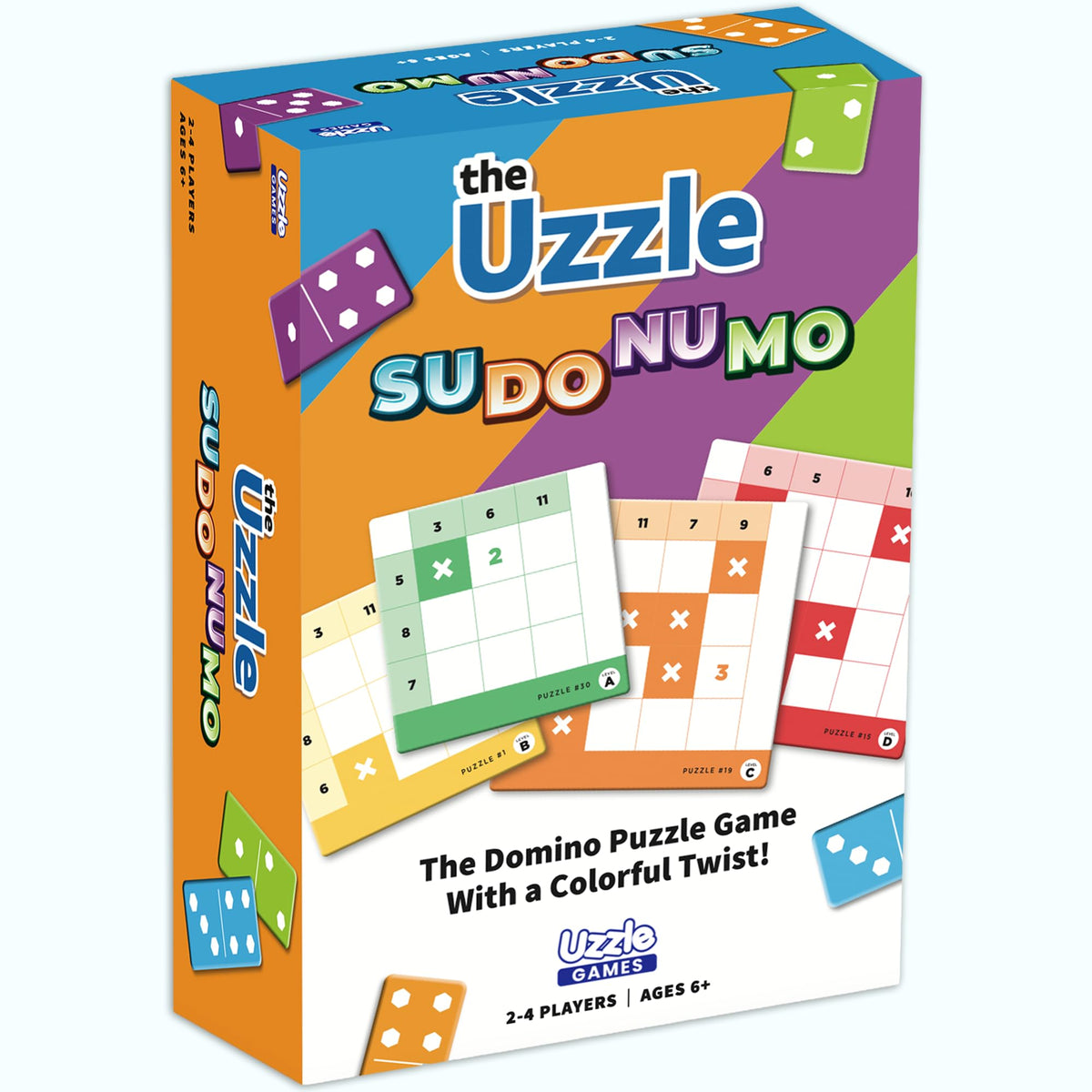 The Uzzle Sudonumo dominoes set ready for fast-paced play