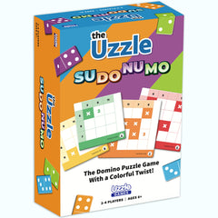 The Uzzle Sudonumo dominoes set ready for fast-paced play