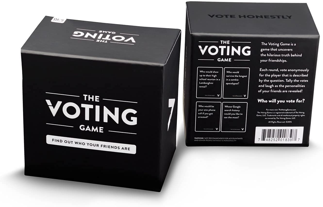 The Voting Game living room moment, an approachable social icebreaker.