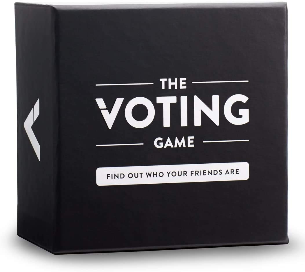 The Voting Game pack shot, an ideal icebreaker for lively gatherings.