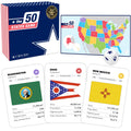 The World Game 50 States board shows map spread for interactive geography learning
