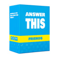 The World Game Answer This Friends pack shot showing cards and game components for teens and adults.