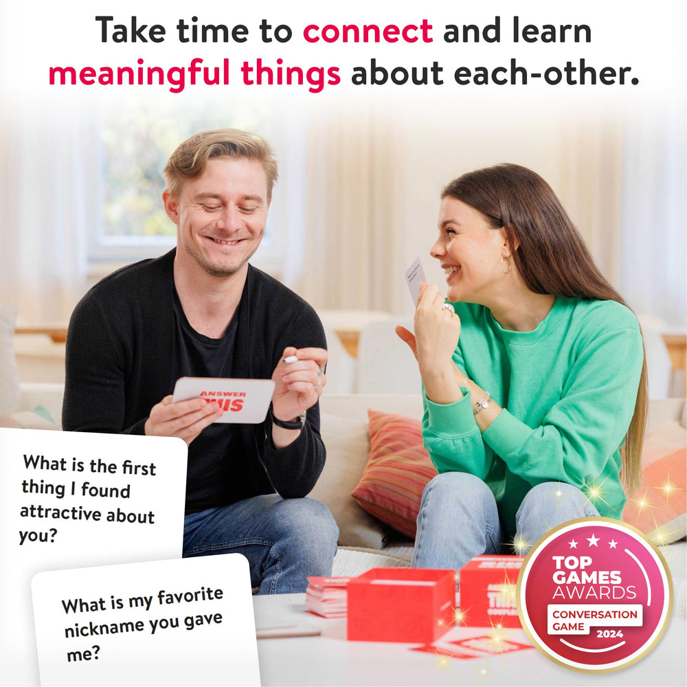 The World Game couples card game in use shows friendly competition for two or more couples.
