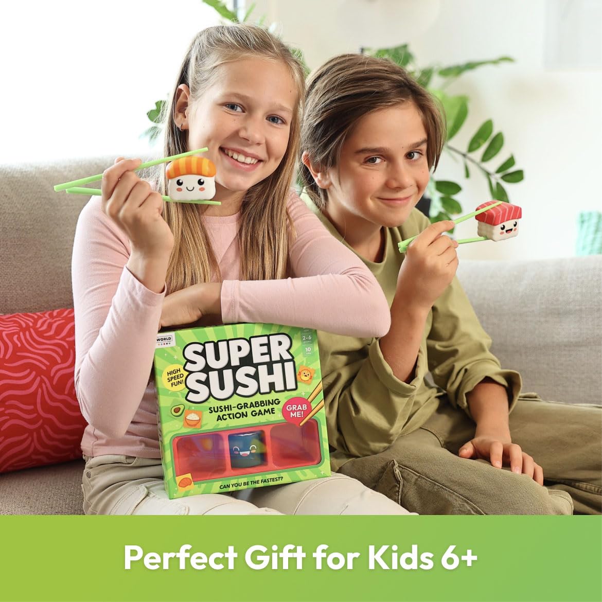 The World Game Super Sushi after-dinner game for easy family bonding.