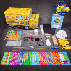 The Magic School Bus Engineering Lab experiment cards guide kids through engineering challenges.
