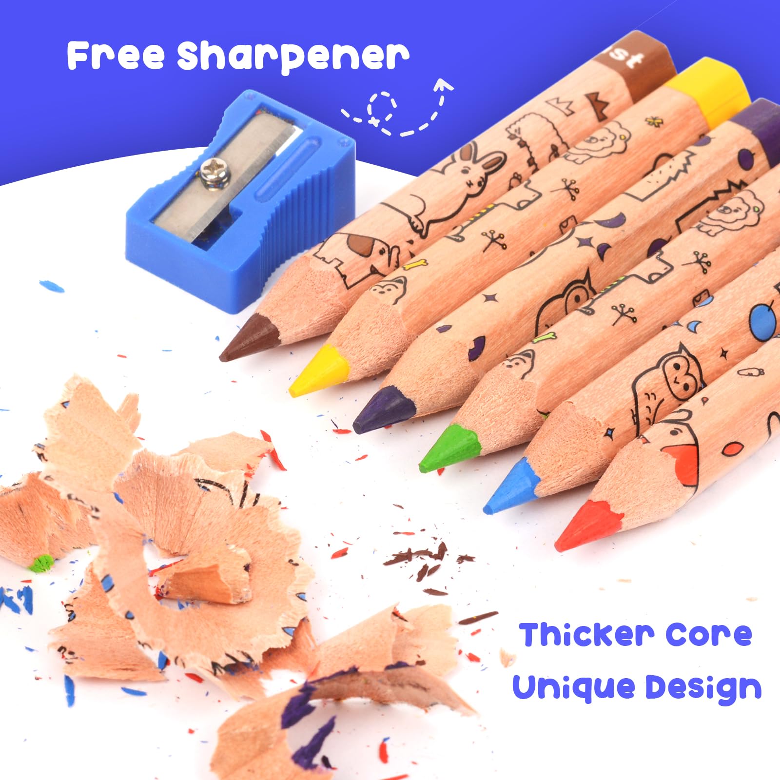ThEast pencils come with a sharpener for precise tips