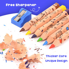 ThEast pencils come with a sharpener for precise tips