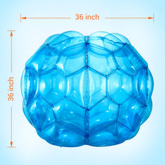 Theefun 36-inch blue bumper balls family outdoor play in backyard