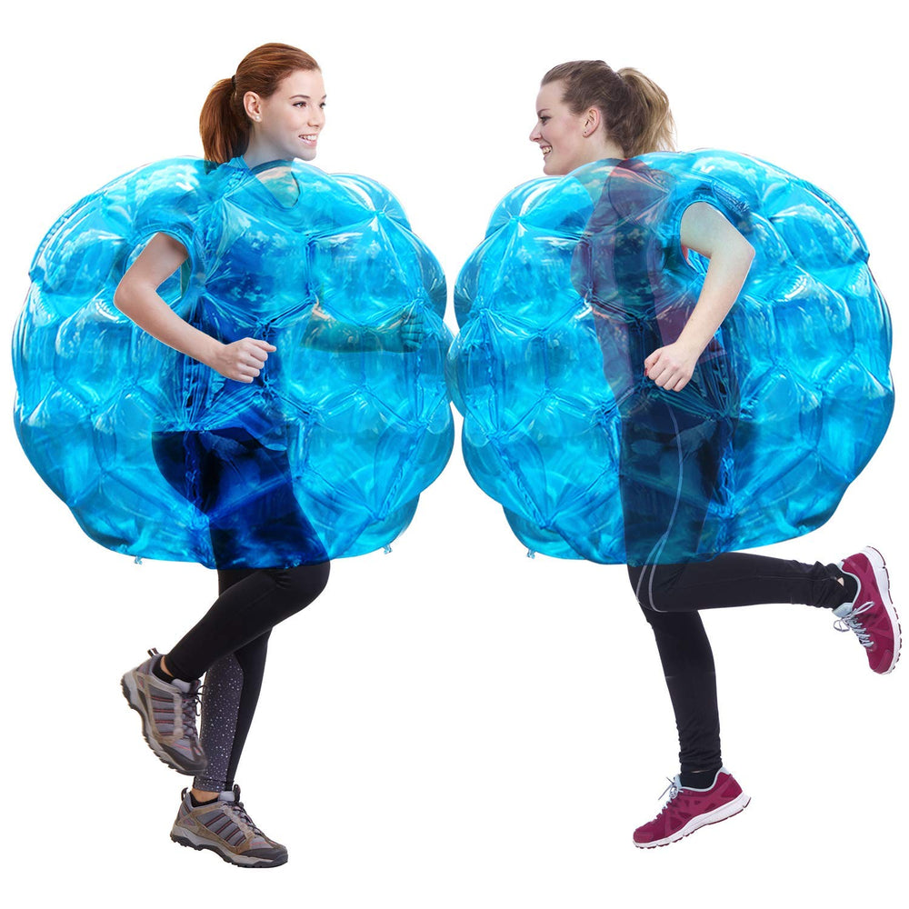 Theefun 36-inch blue bumper balls front view for safe outdoor play