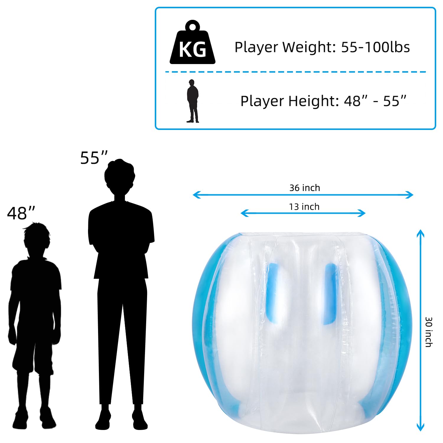 Theefun Bumper Balls kid-friendly design with two secure handles for stable grip.