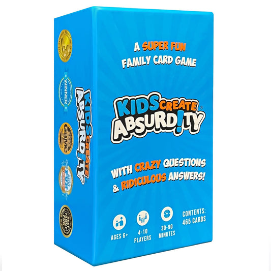 TheGag Kids Create Absurdity box front — quick setup for family game night.