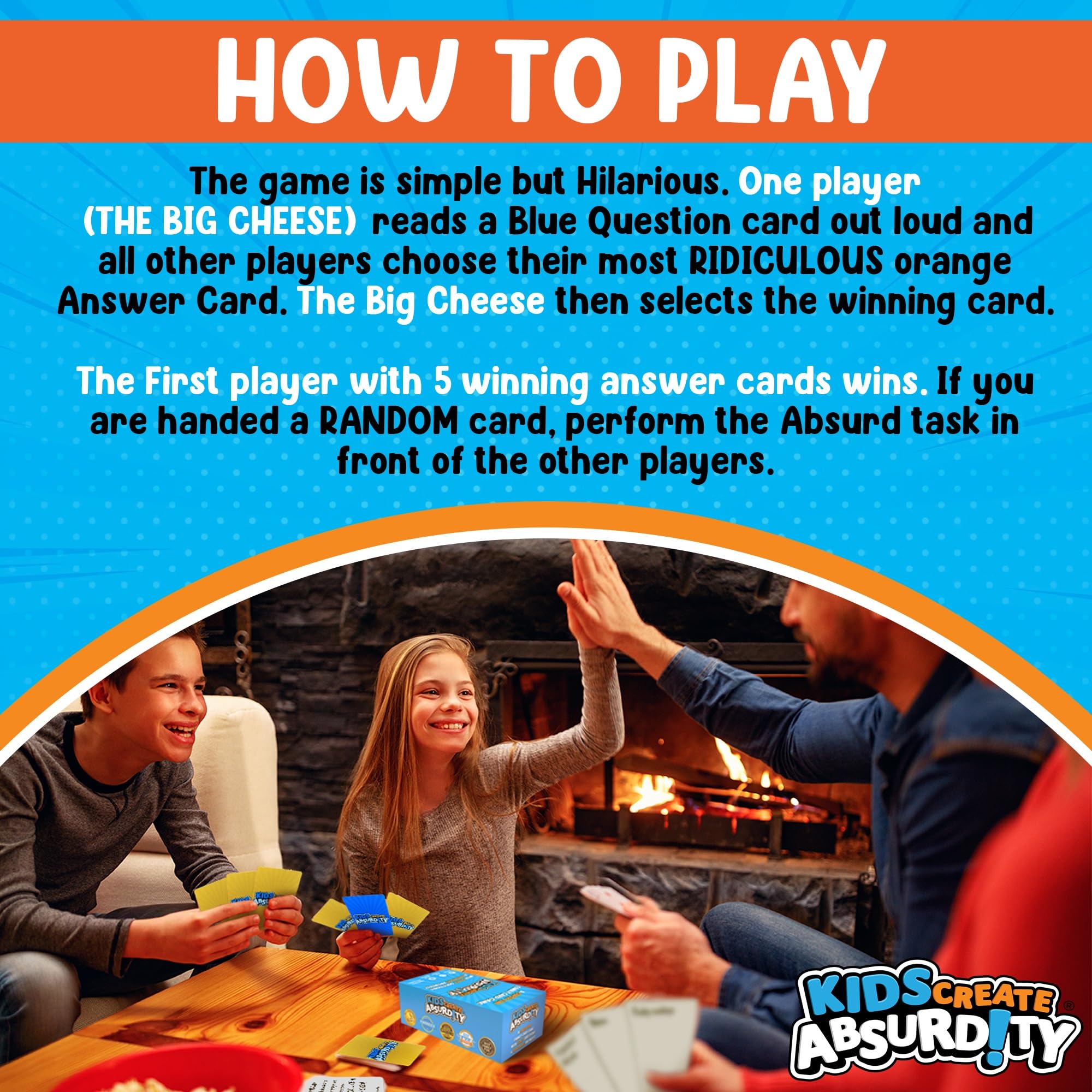 TheGag Kids Create Absurdity card prompts – spark creative storytelling and silly responses.