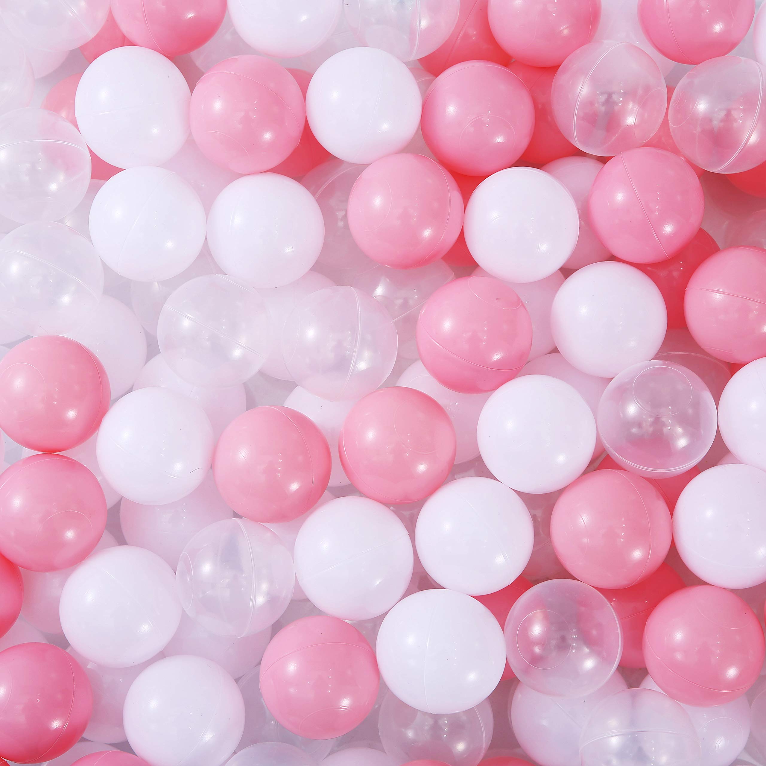 Thenese pink ball pit balls 100pcs in a vibrant sensory play set.