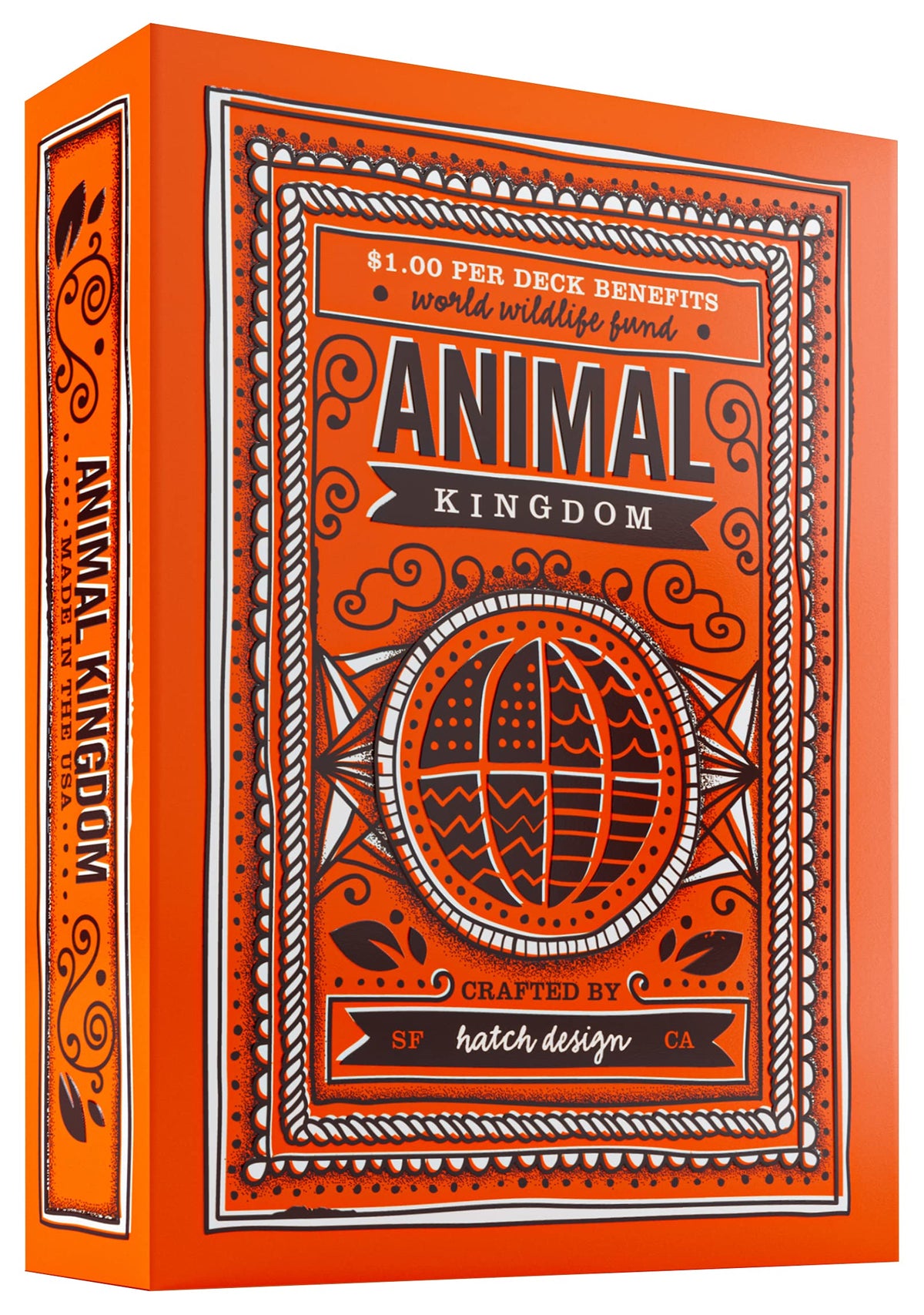 Theory11 Animal Kingdom deck cover with hand-illustrated wildlife art for collectors.
