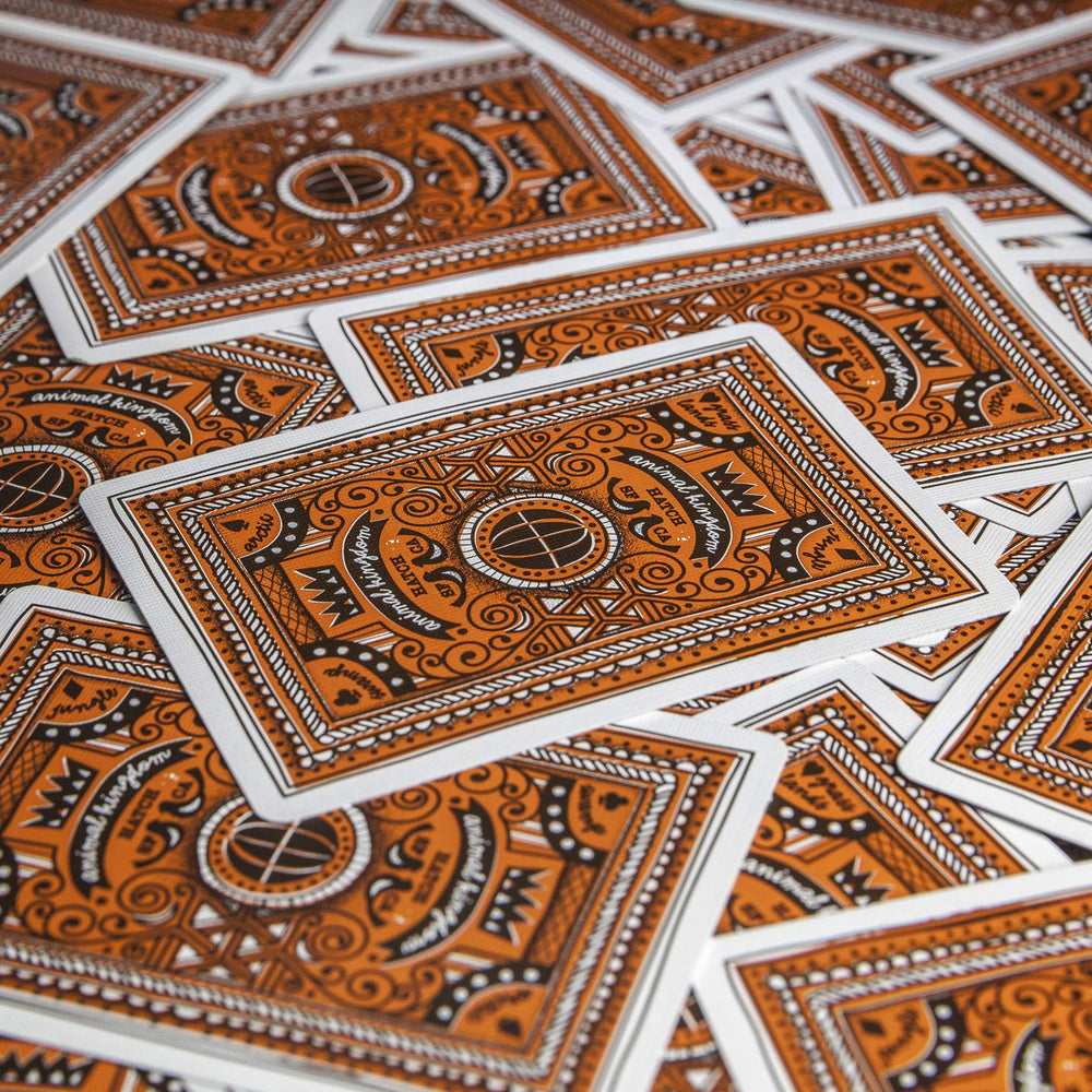 Theory11 Animal Kingdom face cards depict hand-drawn animals with a distinct feel.
