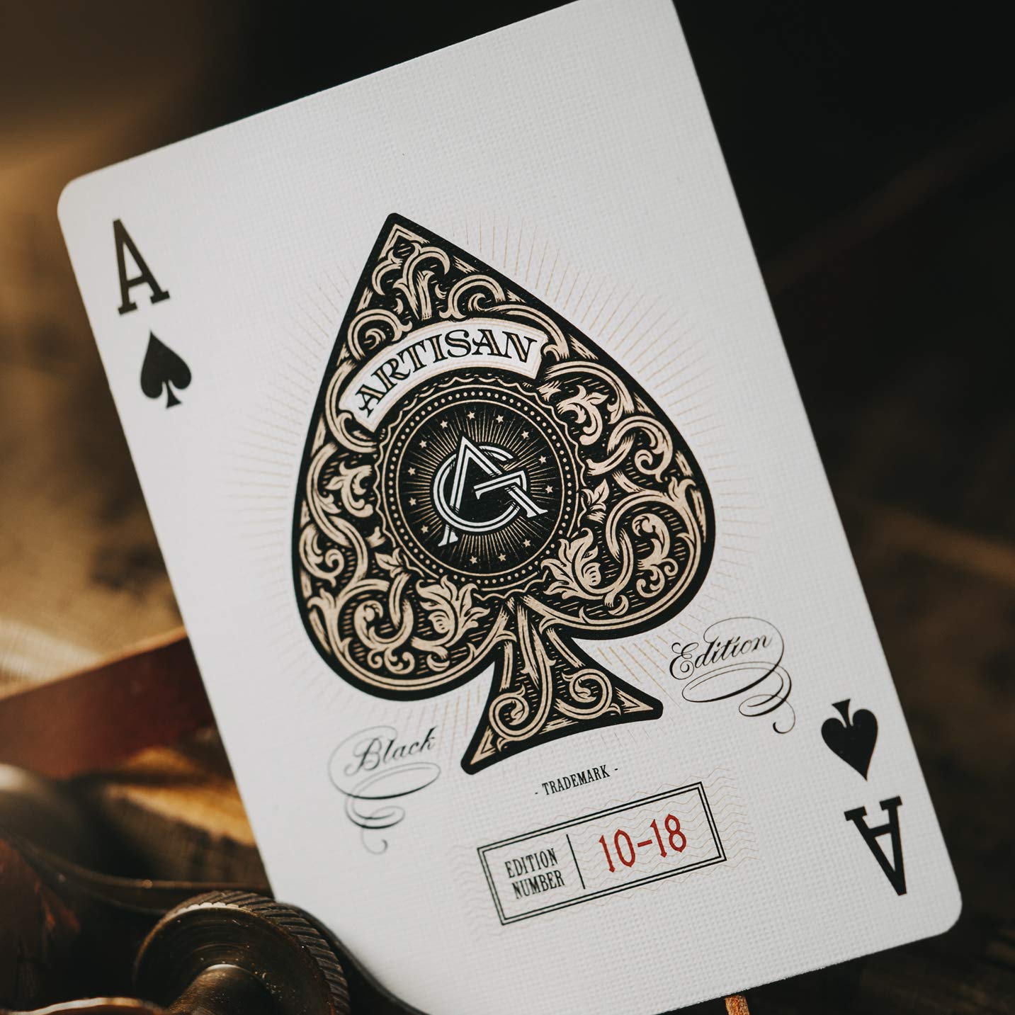 Theory11 Artisan Playing Cards Black back design emphasizing symmetry and premium art