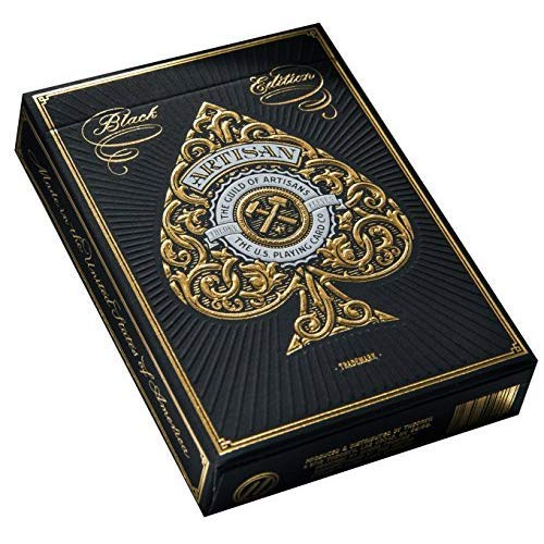 Theory11 Artisan Playing Cards Black eco packaging highlighting sustainability and premium branding