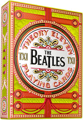 theory11 Beatles Green Deck box front with Sgt Pepper-inspired design for display.