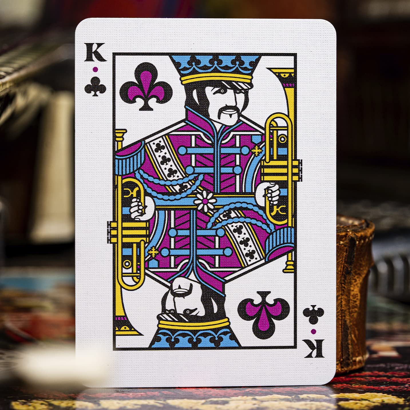 theory11 Beatles Green Deck embossing detail enhances premium feel.
