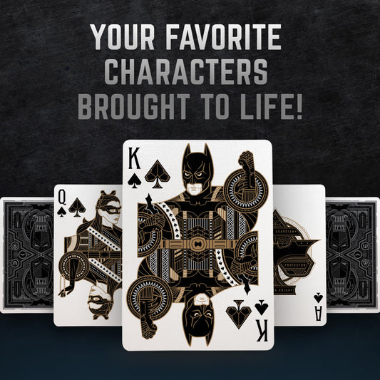 theory11 dark knight trilogy back design showcases intricate artwork and easter eggs.
