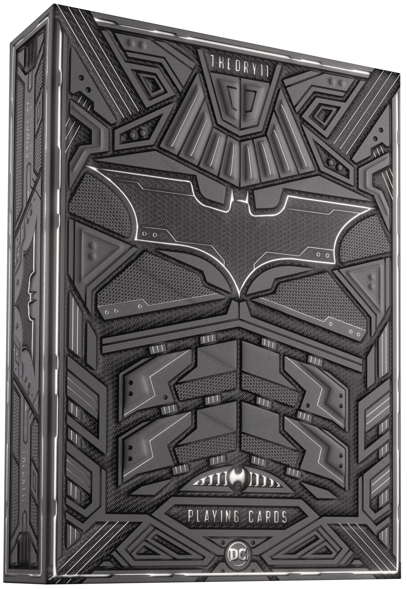 theory11 dark knight trilogy deck box with 3d embossing for premium handling.