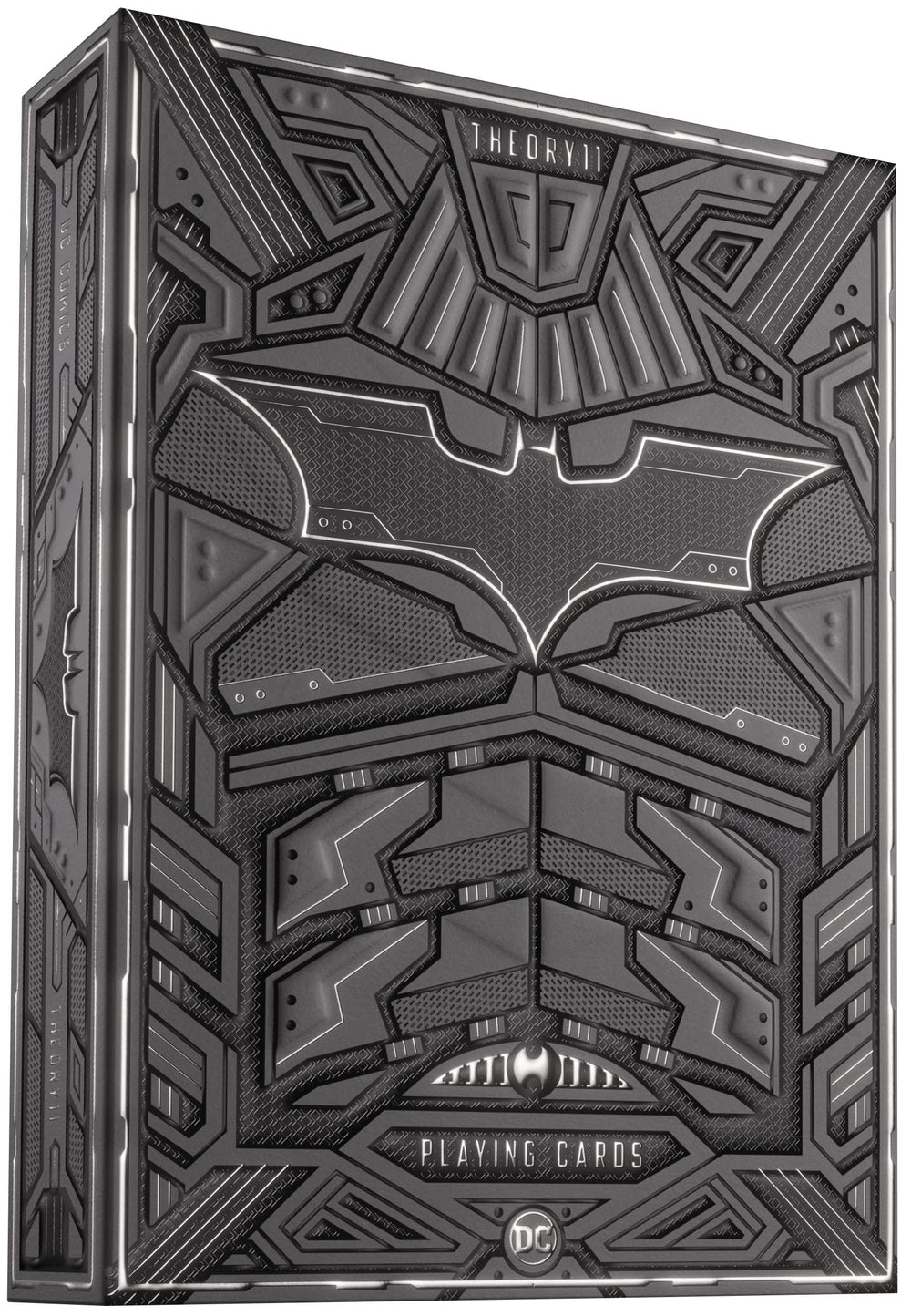 theory11 dark knight trilogy deck box with 3d embossing for premium handling.