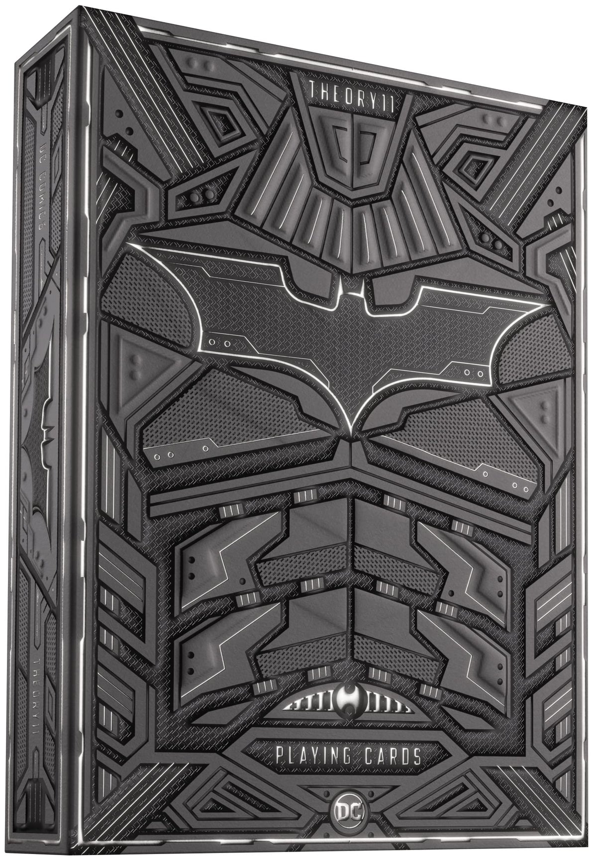 theory11 dark knight trilogy deck box with 3d embossing for premium handling.