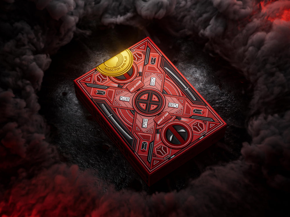 Theory11 Deadpool Premium Playing Cards Cable portrait boosts deck appeal.