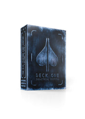 theory11 DeckONE industrial box with gunmetal finish enhances shelf appeal and gifting.