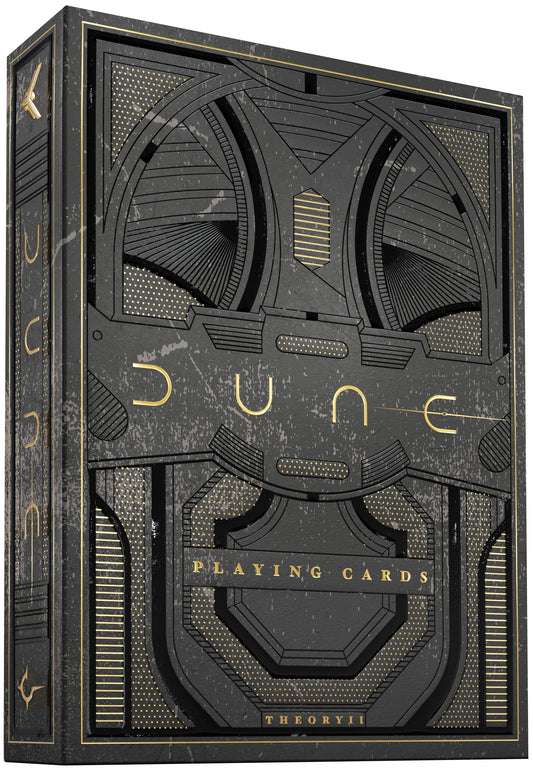 Theory11 Dune cards in stillsuit box with embossed texture for dramatic handling.