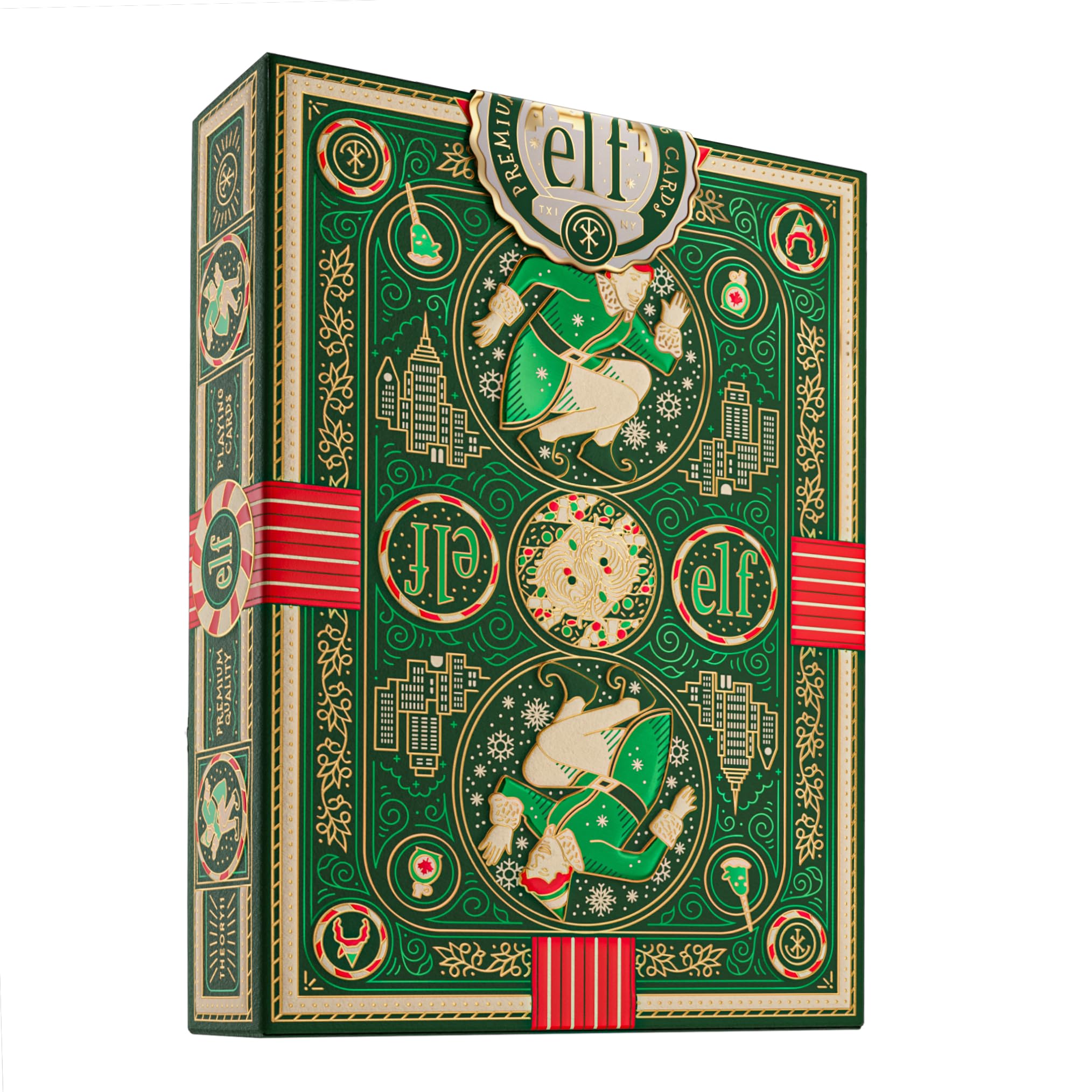 The theory11 Elf Playing Cards deck back—balanced color for smooth shuffles.
