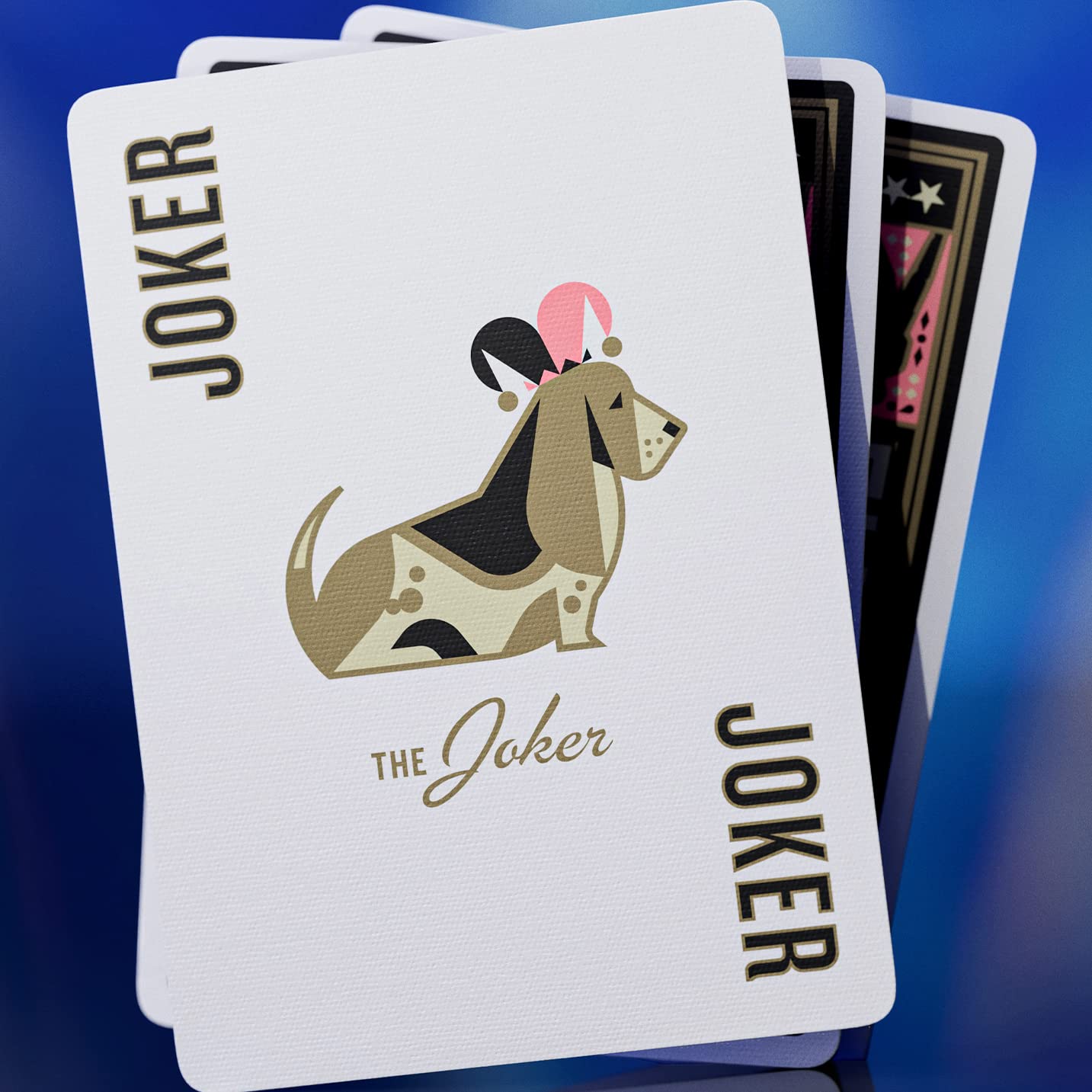 Theory11 Elvis Playing Cards hot stamping details catch light on display shelves.