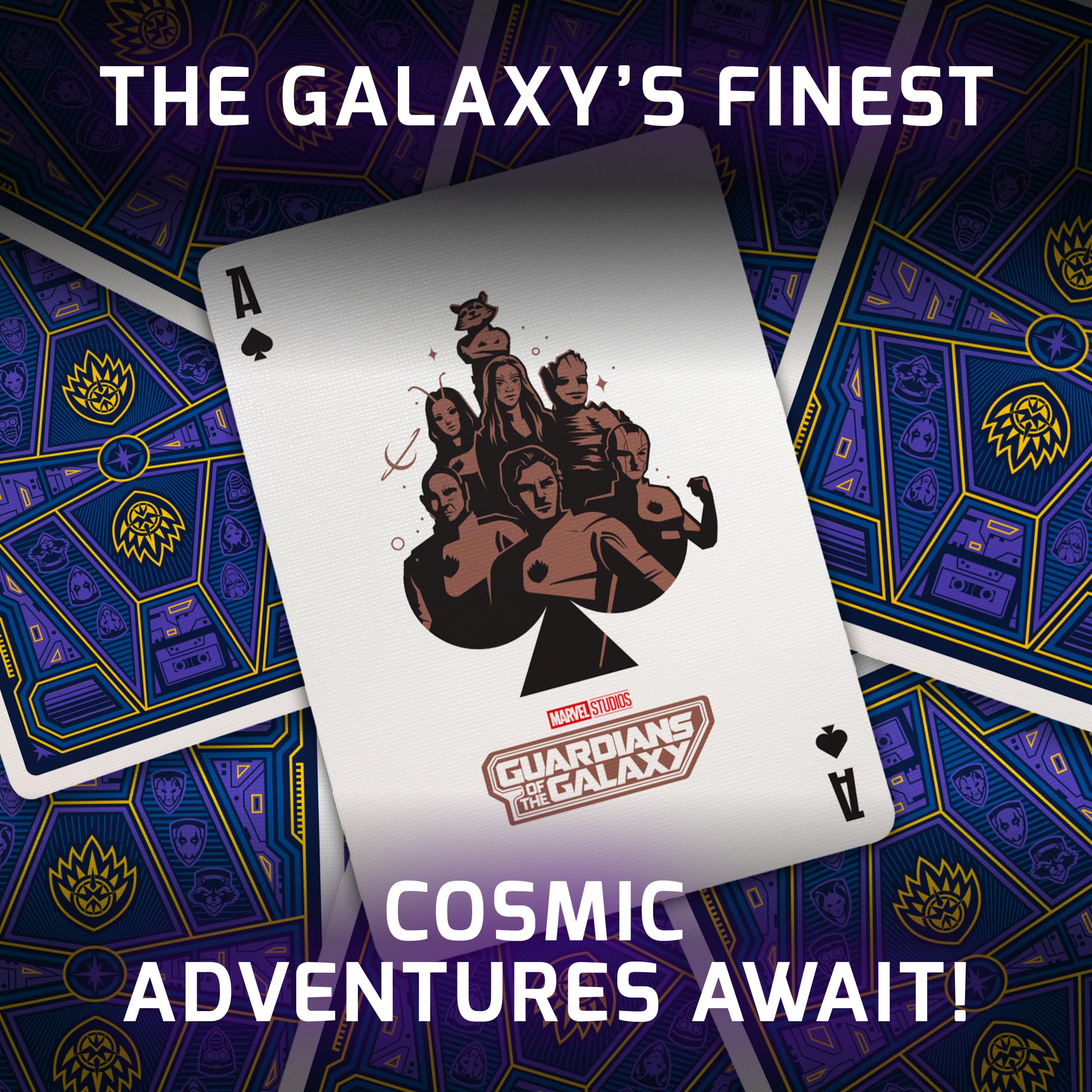 theory11 Guardians of The Galaxy dance-off character art invites fun table chatter.