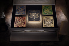 Inside the box, five premium Harry Potter decks await with ornate gold foil