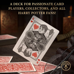 Aces and jokers feature wizarding symbols for distinctive deck details
