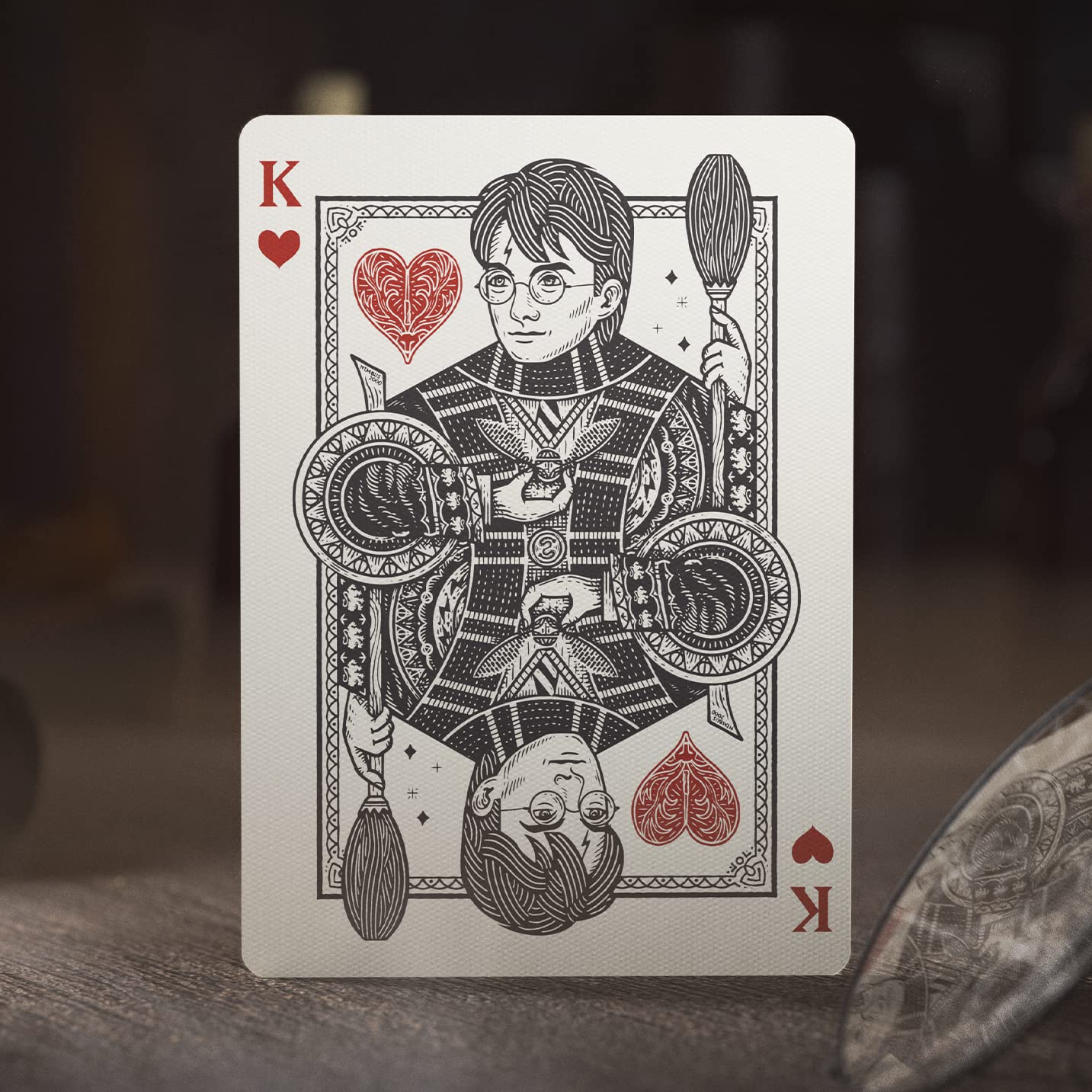 Theory11 Harry Potter playing cards green Slytherin aces and jokers showcase characters.