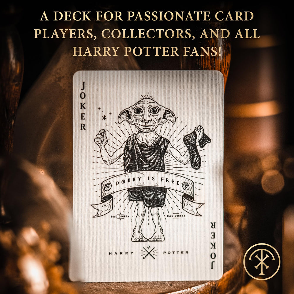 Theory11 Harry Potter playing cards green Slytherin card faces inspired by wizarding world art.