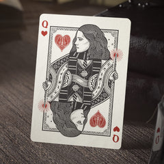 Theory11 Harry Potter playing cards green Slytherin house symbols and artwork.