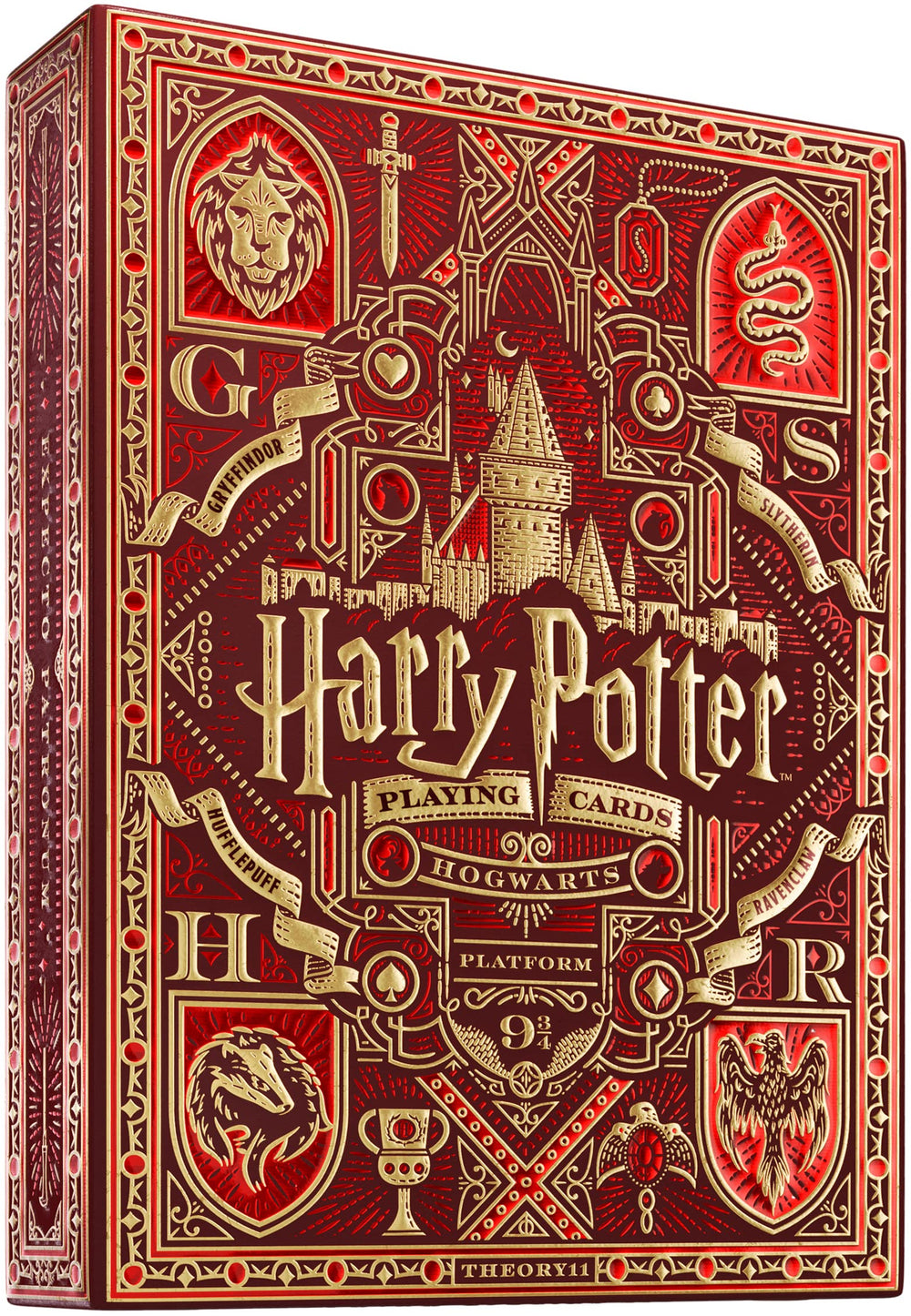 The theory11 Harry Potter deck outer packaging with magical, textured design and premium feel