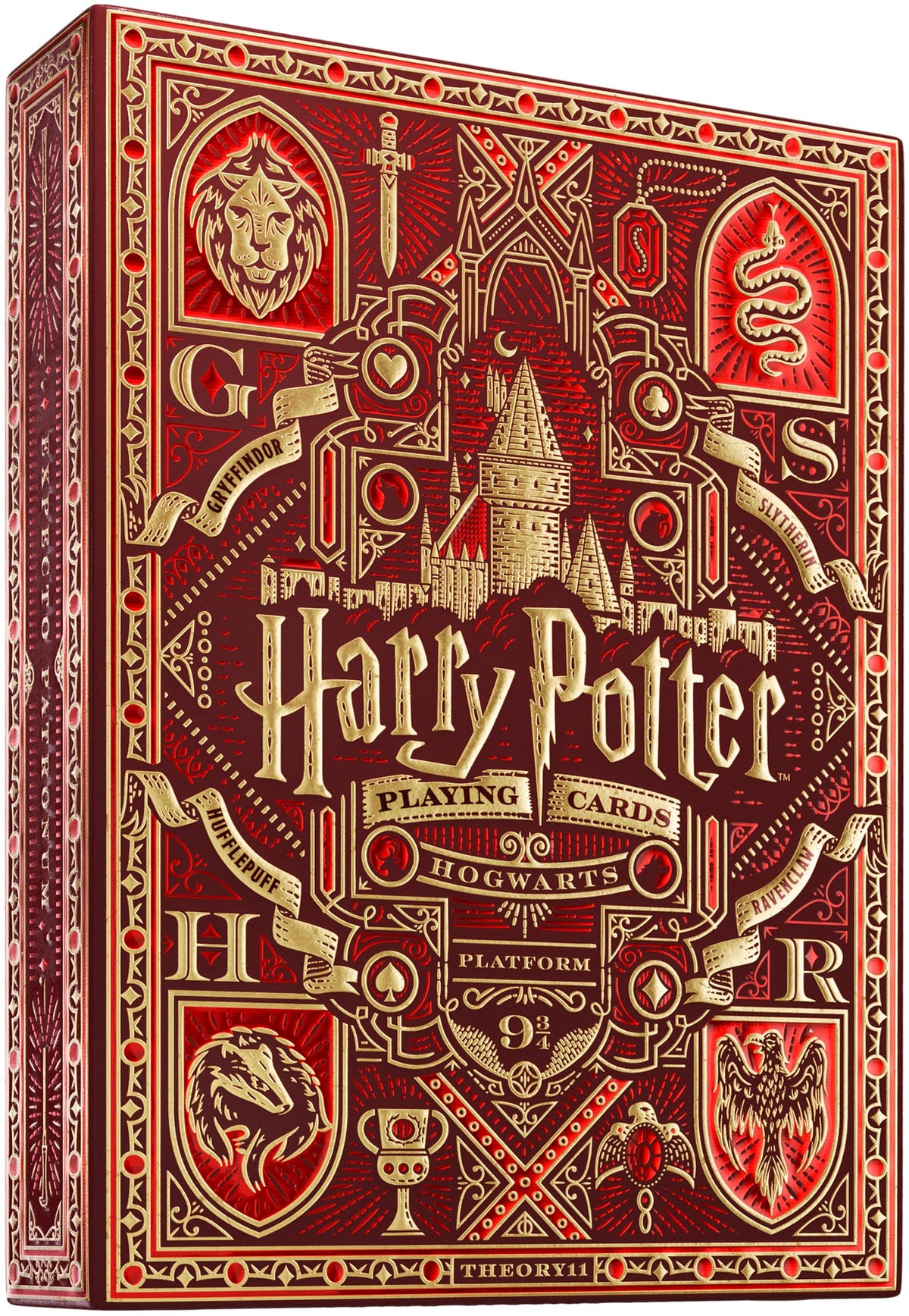 The theory11 Harry Potter deck outer packaging with magical, textured design and premium feel